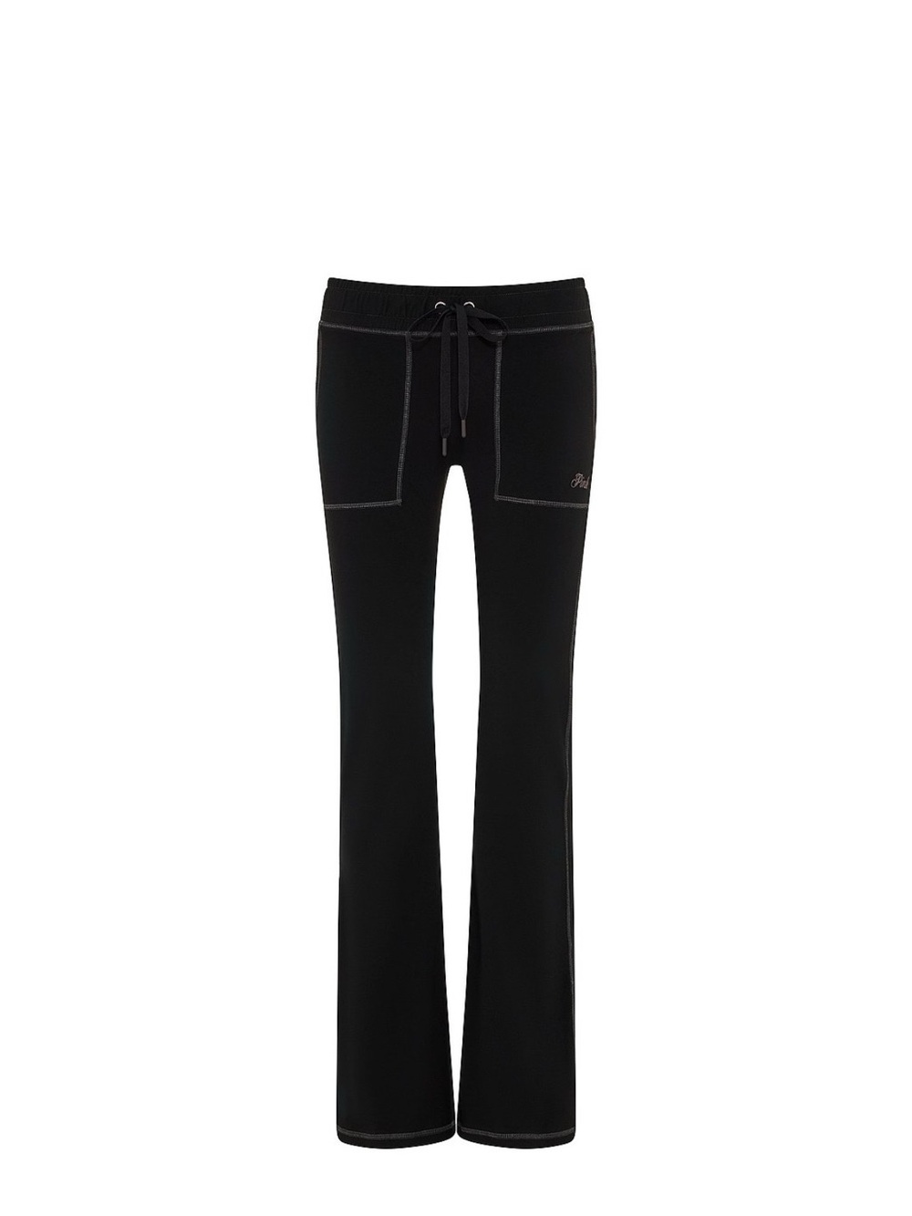 PINK Victoria's Secret Black Flare Drawstring Waist Pants